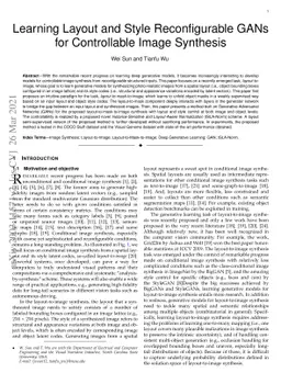 Learning Layout and Style Reconfigurable GANs for Controllable Image
  Synthesis