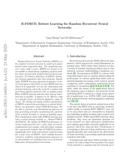 R-FORCE: Robust Learning for Random Recurrent Neural Networks