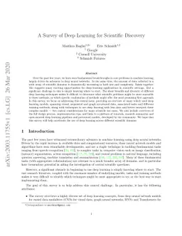 A Survey of Deep Learning for Scientific Discovery