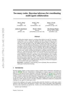 Too many cooks: Bayesian inference for coordinating multi-agent
  collaboration