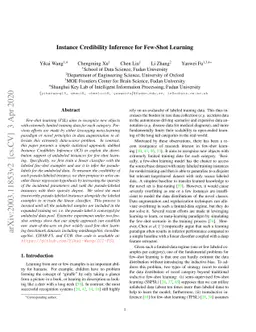 Instance Credibility Inference for Few-Shot Learning