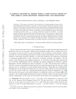 A partial graphical model with a structural prior on the direct links
  between predictors and responses
