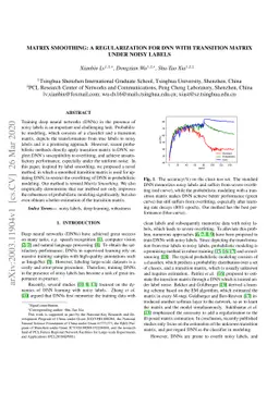 Matrix Smoothing: A Regularization for DNN with Transition Matrix under
  Noisy Labels