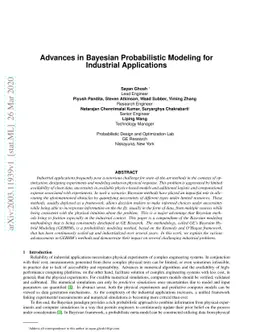 Advances in Bayesian Probabilistic Modeling for Industrial Applications