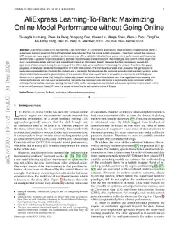 AliExpress Learning-To-Rank: Maximizing Online Model Performance without
  Going Online