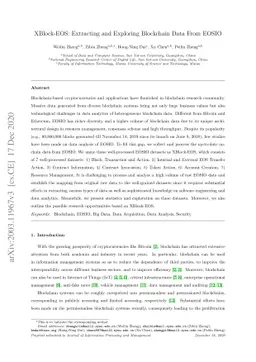 XBlock-EOS: Extracting and Exploring Blockchain Data From EOSIO