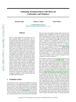 Estimating Treatment Effects with Observed Confounders and Mediators