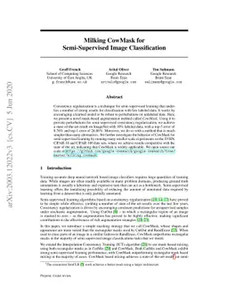 Milking CowMask for Semi-Supervised Image Classification