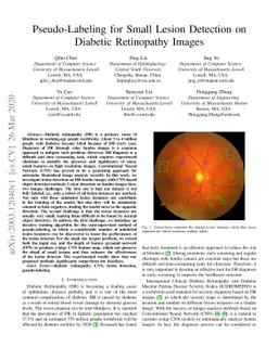 Pseudo-Labeling for Small Lesion Detection on Diabetic Retinopathy
  Images