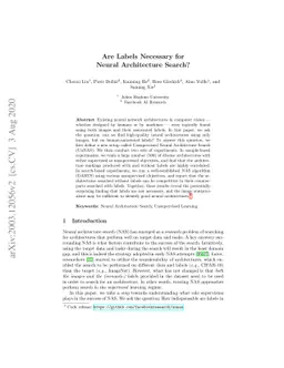 Are Labels Necessary for Neural Architecture Search?