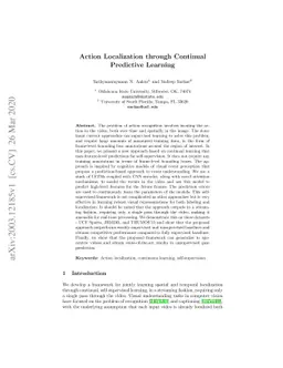 Action Localization through Continual Predictive Learning