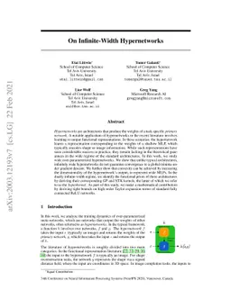 On Infinite-Width Hypernetworks