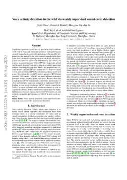 Voice activity detection in the wild via weakly supervised sound event
  detection
