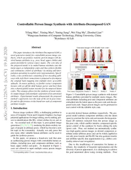 Controllable Person Image Synthesis with Attribute-Decomposed GAN