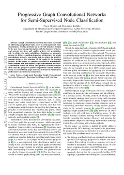Progressive Graph Convolutional Networks for Semi-Supervised Node
  Classification