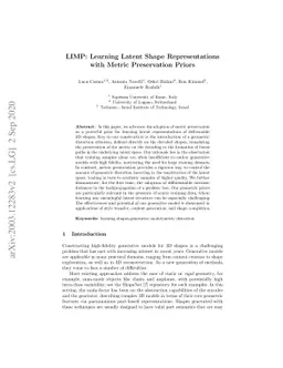 LIMP: Learning Latent Shape Representations with Metric Preservation
  Priors