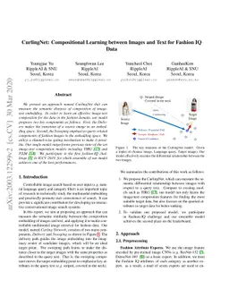 CurlingNet: Compositional Learning between Images and Text for Fashion
  IQ Data