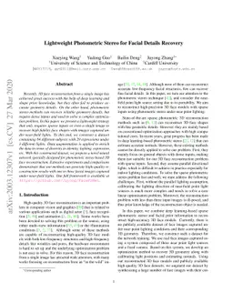 Lightweight Photometric Stereo for Facial Details Recovery