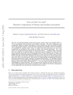 Can you hear me $\textit{now}$? Sensitive comparisons of human and
  machine perception