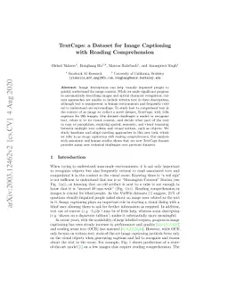 TextCaps: a Dataset for Image Captioning with Reading Comprehension