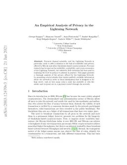 An Empirical Analysis of Privacy in the Lightning Network