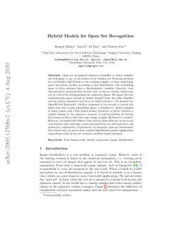 Hybrid Models for Open Set Recognition