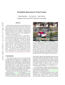 Probabilistic Regression for Visual Tracking