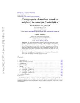 Change-point detection based on weighted two-sample U-statistics