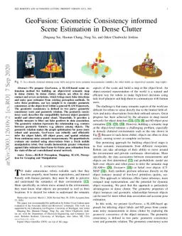 GeoFusion: Geometric Consistency informed Scene Estimation in Dense
  Clutter