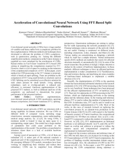 Acceleration of Convolutional Neural Network Using FFT-Based Split
  Convolutions