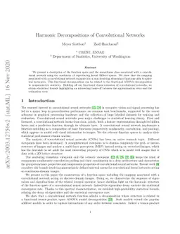 Harmonic Decompositions of Convolutional Networks