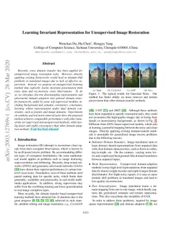 Learning Invariant Representation for Unsupervised Image Restoration