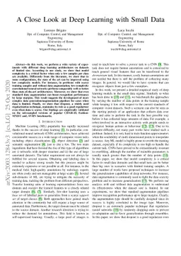 A Close Look at Deep Learning with Small Data