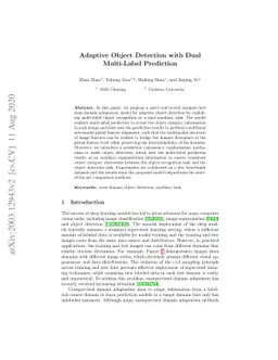 Adaptive Object Detection with Dual Multi-Label Prediction
