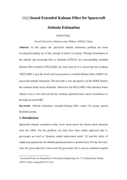 SE(3) based Extended Kalman Filter for Spacecraft Attitude Estimation