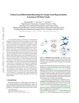 Global-Local Bidirectional Reasoning for Unsupervised Representation
  Learning of 3D Point Clouds