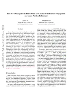Fast-MVSNet: Sparse-to-Dense Multi-View Stereo With Learned Propagation
  and Gauss-Newton Refinement