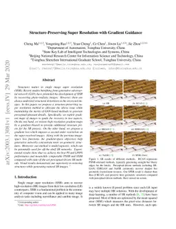 Structure-Preserving Super Resolution with Gradient Guidance