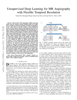 Unsupervised Deep Learning for MR Angiography with Flexible Temporal
  Resolution