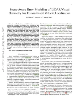 Scene-Aware Error Modeling of LiDAR/Visual Odometry for Fusion-based
  Vehicle Localization