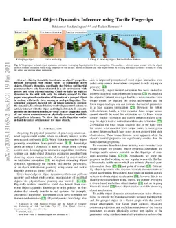 In-Hand Object-Dynamics Inference using Tactile Fingertips