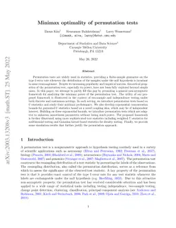 Minimax optimality of permutation tests