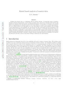 Kernel based analysis of massive data