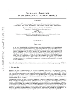 Planning as Inference in Epidemiological Models