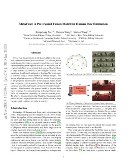 MetaFuse: A Pre-trained Fusion Model for Human Pose Estimation