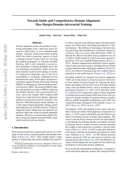 Towards Stable and Comprehensive Domain Alignment: Max-Margin
  Domain-Adversarial Training