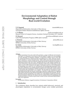 Environmental Adaptation of Robot Morphology and Control through
  Real-world Evolution