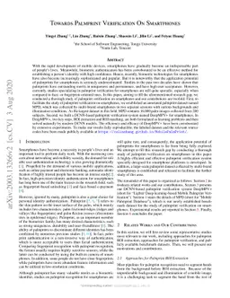 Towards Palmprint Verification On Smartphones