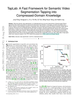 TapLab: A Fast Framework for Semantic Video Segmentation Tapping into
  Compressed-Domain Knowledge