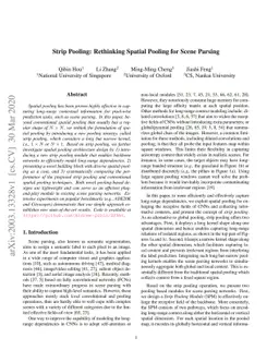 Strip Pooling: Rethinking Spatial Pooling for Scene Parsing